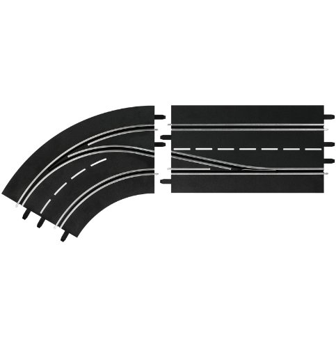 Carrera 20030362 Digital 124 Lane change curve left, inside out Slot Car Racing Accessory, Multicolor