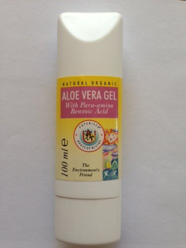 Organic Aloe Vera Gel with Para-Amino Benzoic Acid, 100 ml (Pack of 1)