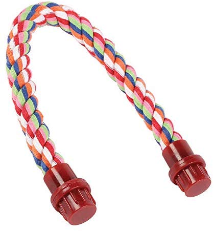 Happy Pet Cotton Rope Perch Bird Toy Strong Climbing Durable Fun Interactive Hanging Exercise Playing Cage Accessory for Parrots Cockatiels 30”