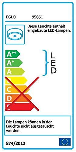 EGLO 95661 LED Chrome Wall/Ceiling Lamp FRADELO, 52 x 52 cm - Image 4