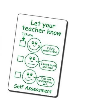 Self Assessment Let Your Teacher Know Pre Inked School Teachers Feedback Marking Stamper Stamp 42x22mm Primary Teaching Services (Green)