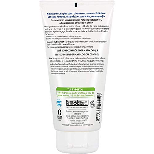Natessance Naturel Castor Oil and Plant-Derived Keratin Conditioner, 150 ml, 150 ml (Pack of 1) - Image 2