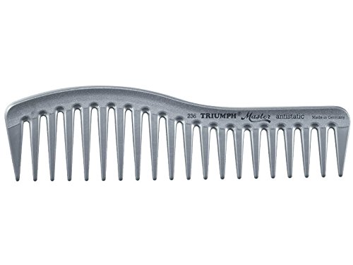 Hercules Sägemann Triumph Master 95/236 Hair Comb Wavy Pack of 1, Silver, 7.0 inches - Image 2