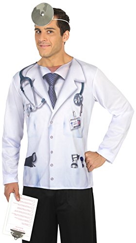 ATOSA Costume T-Shirt Doctor Man M-L, White, Größe M-L