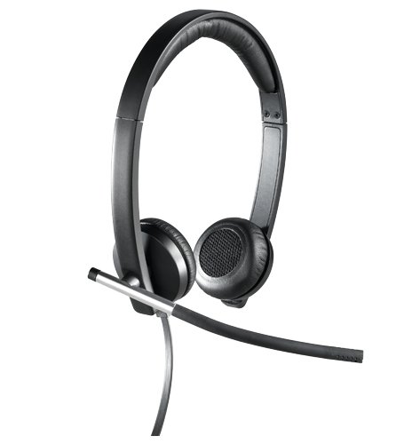 Logitech H650e Headset, kabelgebunden, Black, Silver
