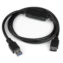 StarTech 3 ft USB 3.0 to eSATA Adapter - 6 Gbps USB to HDD/SSD/ODD Converter - Hard Drive to USB Cable (USB3S2ESATA3)
