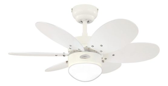 Westinghouse Ceiling Fans 78673 Turbo II One-Light 76 cm Six-Blade Indoor Ceiling Fan, White Finish with Opal Frosted Glass - Image 2