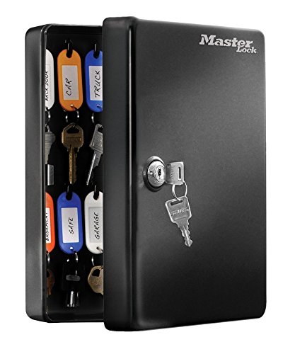 Master Lock KB-25ML Key Cabinet (Wall Mounted with 25 Key Hooks), Small, Black, 25 cm x 18,8 cm x 8,5 cm