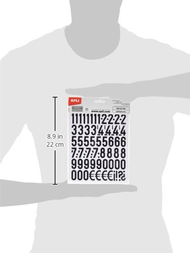 Apli 4425 - Stickers, Letters, Numbers, Signs, 25 mm, Black - Image 3
