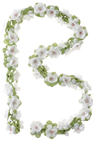 Basil Bicycle Flower Garland - 179 cm, White