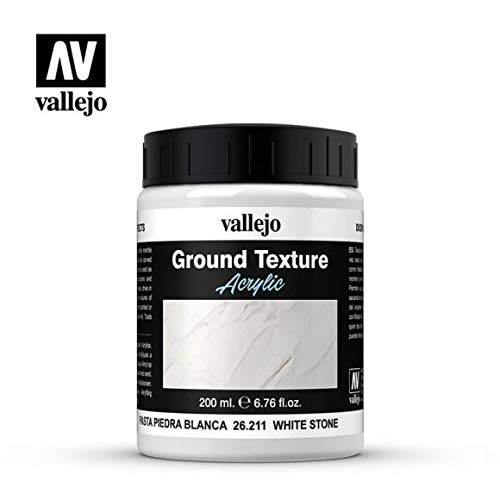 Vallejo Model Color 200 ml Stone Textures - White Stone Paste, 200 ml (Pack of 1)