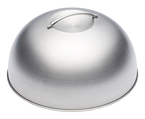 MasterClass Melting Dome and Burger Cover, Burger Steamer, Cheese Melter, Stainless Steel, 22.5 x 12 x 16 cm, Silver, Metallic