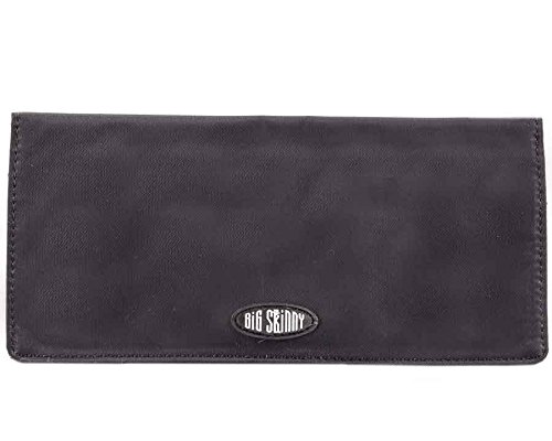 Big Skinny Women's Leather Executive Bi-Fold Checkbook Slim Wallet Space for up to 40 Cards Lightweight Black - Image 2