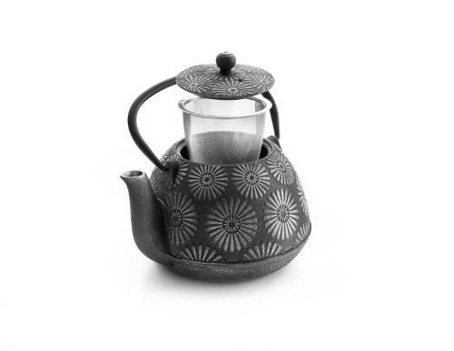 IBILI Cast Iron Bali Teapot, 1.2 Litres, Enamel Interior, Induction Safe, Grey, 18 x 18 x 10 cm - Image 2