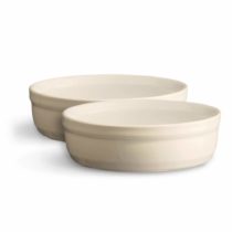 Emile Henry Set 2 x Crème Brulee Dish, (10.13), Clay,