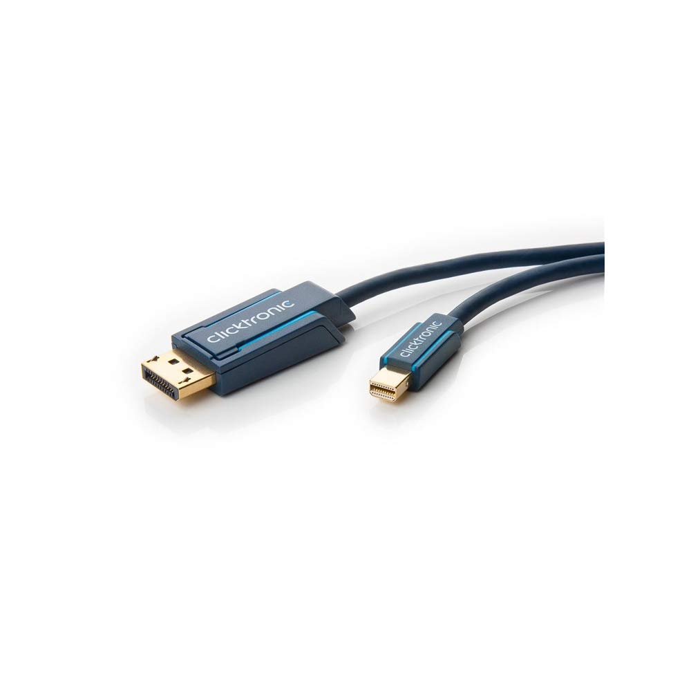 Clicktronic 70737 Casual Mini-DisplayPort Adapter Cable, 1m Length, Blue, 1.00 m