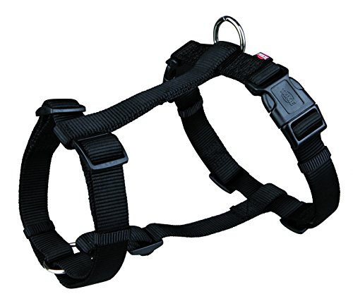 Trixie 20331 Premium H-Harness, Black, Small-Medium: 40-65 cm/15 mm, Small to Medium (S-M: 40-65 cm/ 15 mm)