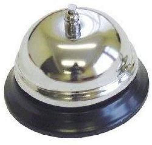 Traditional Stainless Steel Desktop Reception Desk Service Bell idel for Ringing Service Bell Hand Servant Service Butler Reception Waiter Shop Counter Drama Play Game