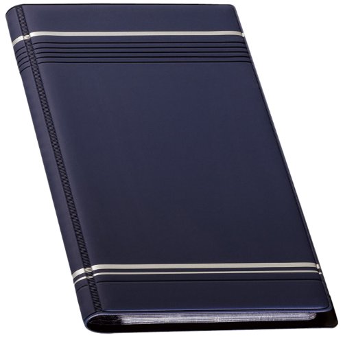 Durable Visifix Business Card Album Fixed Welded Pockets Capacity 96 Dark Blue Ref 8581-07, 96 Card