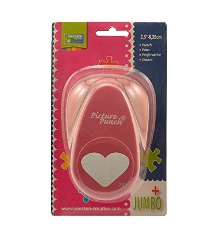 Vaessen Creative Craft Paper Punch - Heart - 5,2 x 6,1 cm - Circle Cutter for Crafting and Card Making, Multi-colour, XX-Large - Image 4