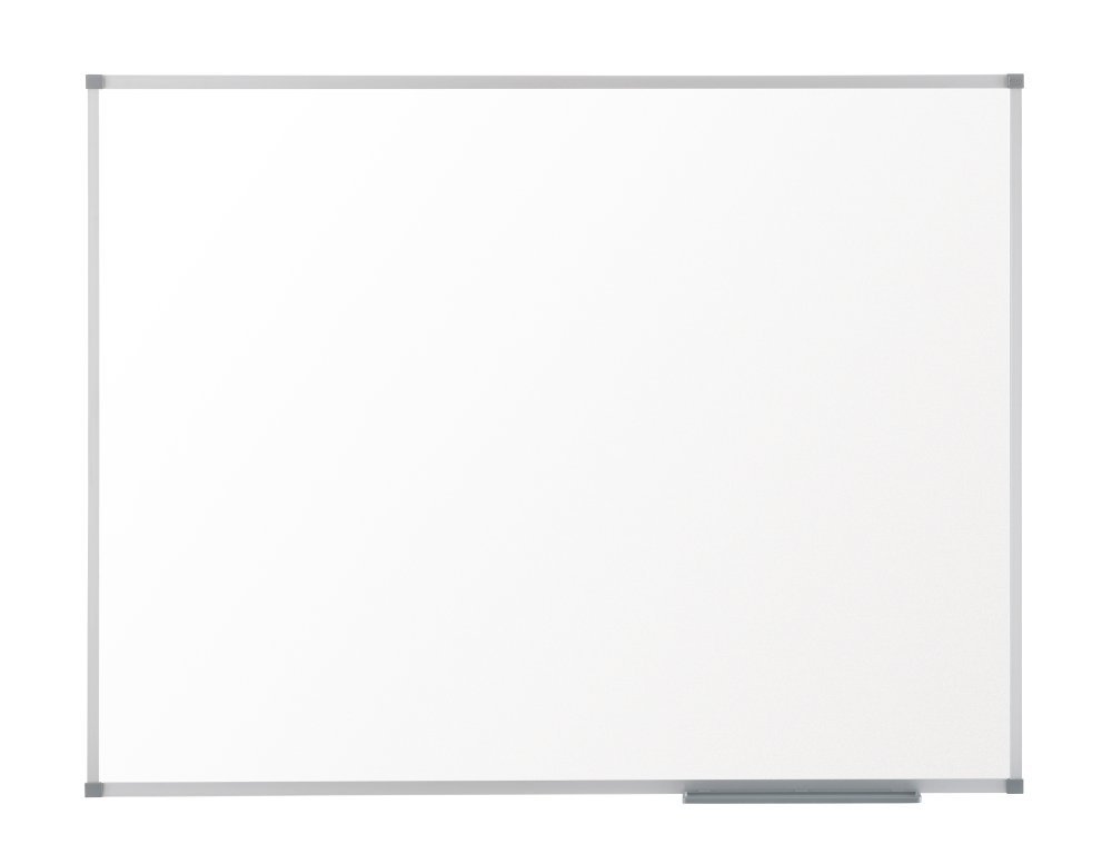 Nobo Steel Magnetic Whiteboard, 1500 x 1000mm, Aluminium Trim, Corner Wall Mounting, Includes Whiteboard Pen Tray