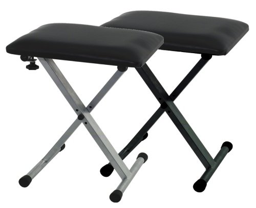 BSX 900529 Keyboard Bench with 3 Different Height Settings - Silver/Grey, KB-10SI