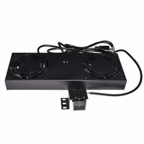 LINK lkvent2 Module 2 Fans with thermostat for wall rack cabinets, Black