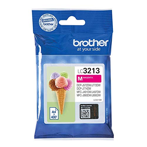 Brother LC-3213BK/LC-3213C/LC-3213M/LC-3213Y Inkjet Cartridge, Black/Cyan/Magenta/Yellow, Multi-Pack, High Yield