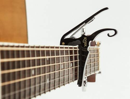 Kyser Quick-Change Capo for 6-string acoustic guitars, Black, KG6B, Small Medium Large X-Large 2X-Large