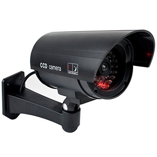 Dummy CCTV Camera Dummy Camera Fake Outdoor Indoor Weatherproof Fake Surveillance Camera CCTV Security Camera Flashing Red LED Light - Image 3