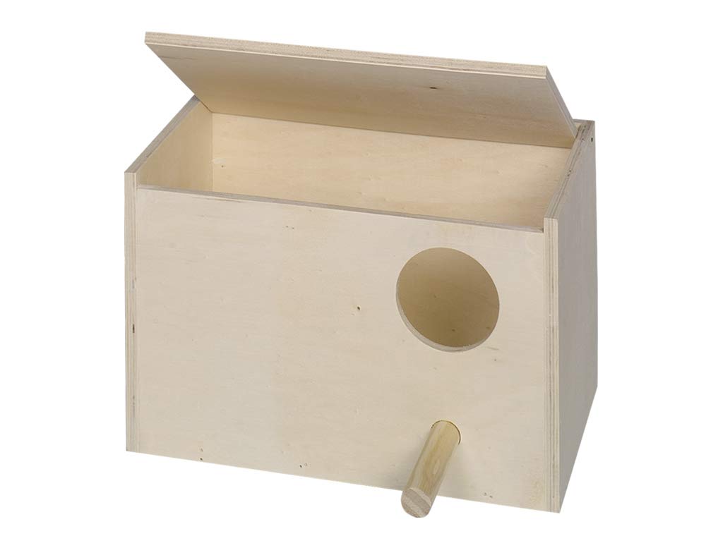 Nobby Parakeet Nesting Box Horizontal, Large, 30 x 20 x 20 cm, weiß