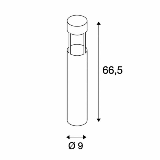 SLV free-standing lamp SLOTS 45 / LED outdoor illumination for paths, walls, entrances, outdoor garden lamp / IP44 3000K 6.3W 200lm anthracite 68 degrees - Image 2