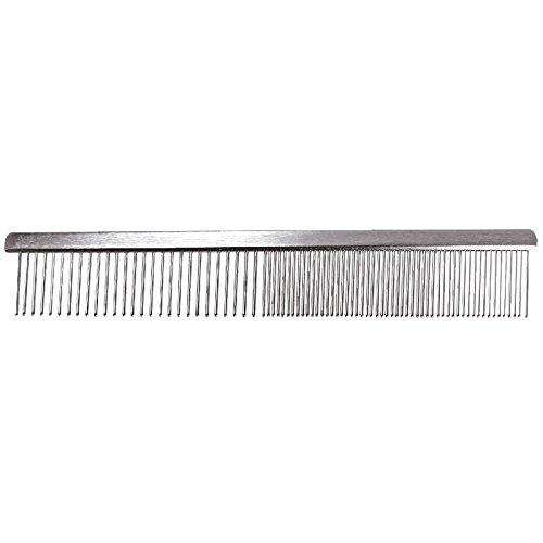 GROOM PROFESSIONAL Fine/Coarse Chrome Dog Comb 19cm, Professional Pet Grooming Comb, s, Pet Hair Comb