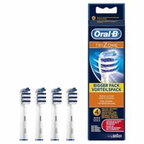 Oral-B Genuine Trizone Replacement Toothbrush Heads, Refills for Electric Toothbrush, 3 Bristle Zones for Deep Cleaning, Pack of 4
