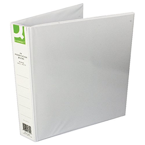 Q-Connect KF01329Q Presentation 40mm 4D Ring Binder A4 White (Pack of 6), 40 mm