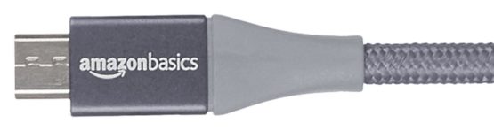 Amazon Basics Double Braided Nylon USB 2.0 A to Micro B Cable | 10 Feet (3 m), Dark Grey - Image 2