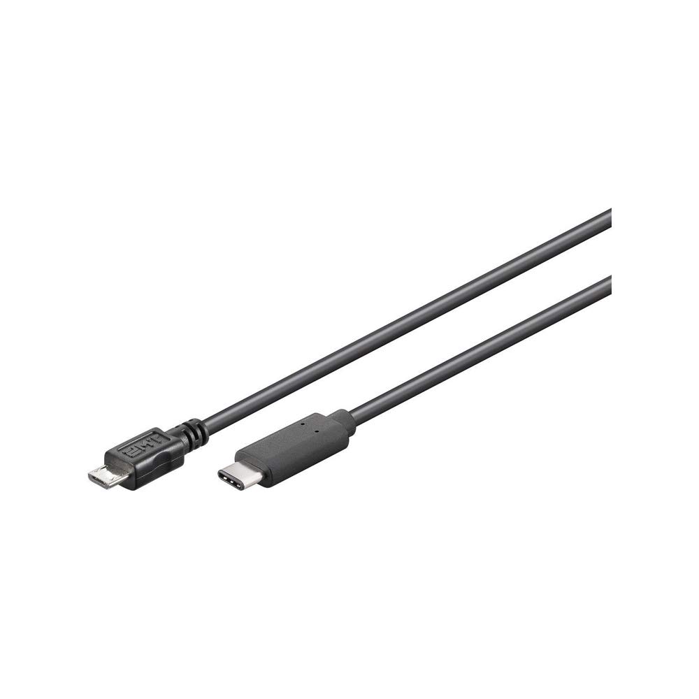 Goobay 67992 USB 2.0 Cable, USB-C Male to to Micro-B 2.0, Black, 0.6m Length, 0.6 m