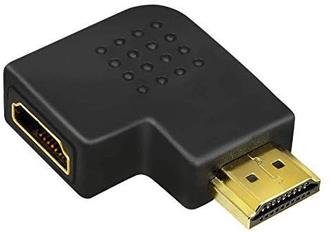 LogiLink AM to AF 90 Degree Flat Angled HDMI Adapter, black