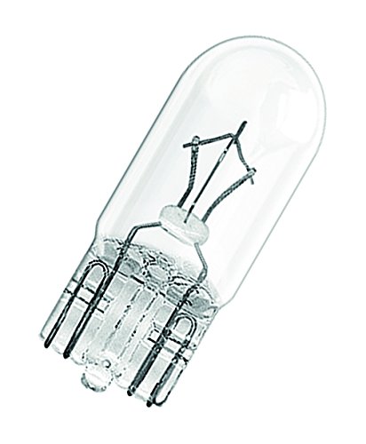 Osram 2845 Original Lamps with Glass Wedge Bases, 24 V, 5 W, Set of 10, Silver, 10 Lamps