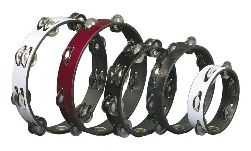 Remo TA-6110-70 Tambourine 25.4 cm / 10 Inches, schwarz, 10"