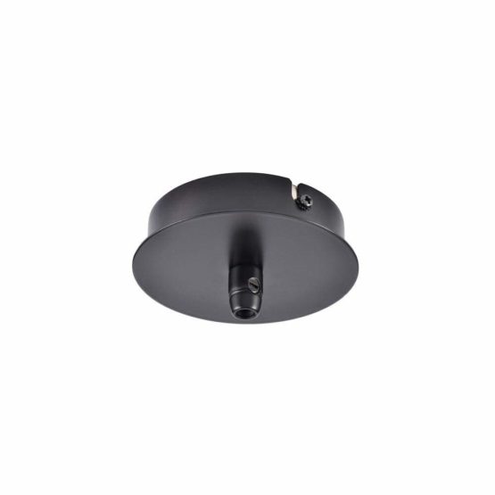 SLV Ceiling Rosette FITU 1er Rose Round incl. Strain Relief/Black, Steel