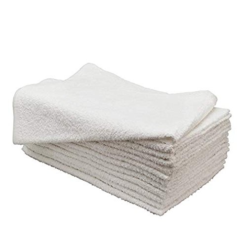 Huini Microfiber Hair Drying Towels, 14 x 30-Inch, White, 12-Piece, 14 x 30 inch