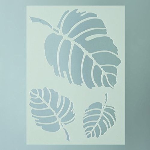 Efco 9320728 Stencil Leaves / 3 Designs DIN A 5, 21 x 15 x 1 cm, Transparent