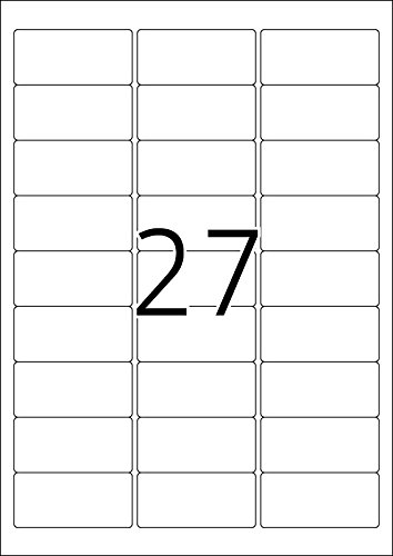 HERMA Self Adhesive Removable Labels, 27 Labels per A4 Sheet, 100 Sheets, 63.5 x 29.6 mm, 2700 Labels - Image 2