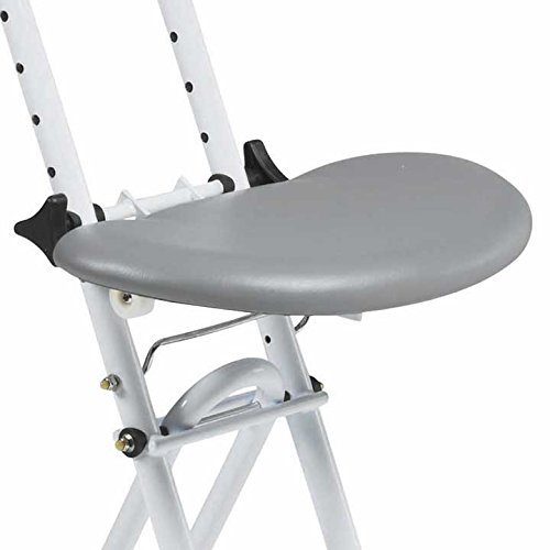Drive Ironing Perching Stool Adjustable Height Folding Mobility Aid Chair Seat, Grey - Image 4