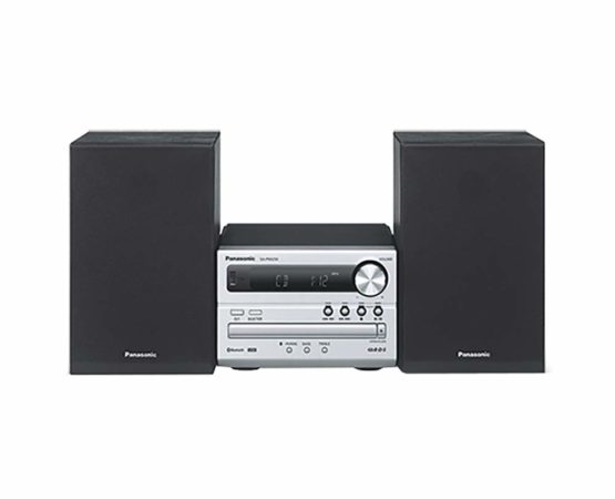 Panasonic SC-PM250EB-S Micro Hi-Fi Bluetooth Speaker System, Black and Silver