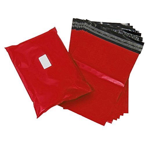 Triplast 22 x 30-Inch Plastic Mailing Postal Bag - Red (Pack of 100), 22" x 30"