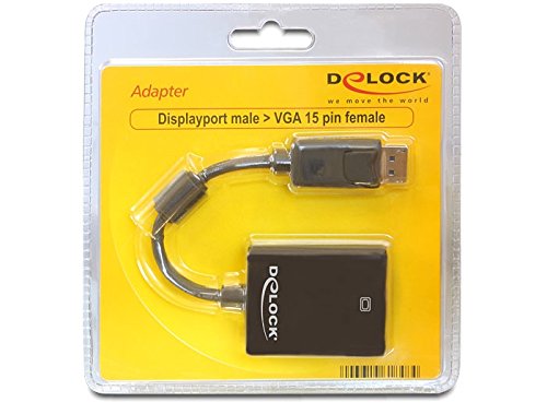 DeLOCK DisplayPort Male to 15 Pin Female VGA Adapter, Schwarz - Image 2