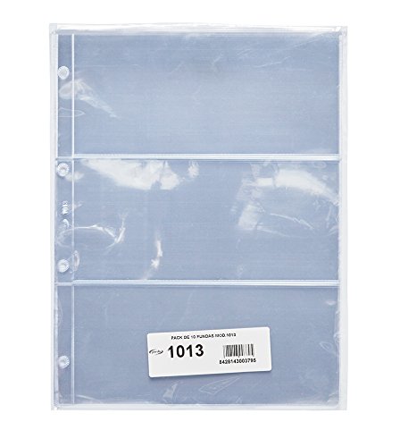 Pardo 101300 - Pack of 10 Plastic Sleeves for Collectible Items 3 Slots, clear, 238 x 315 millimeters