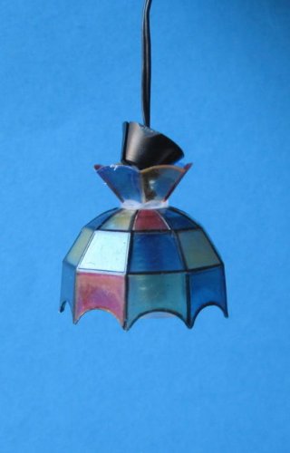 Rulke Rulke010558 Hanging Lamp with Tiffany Shade, Multicolor